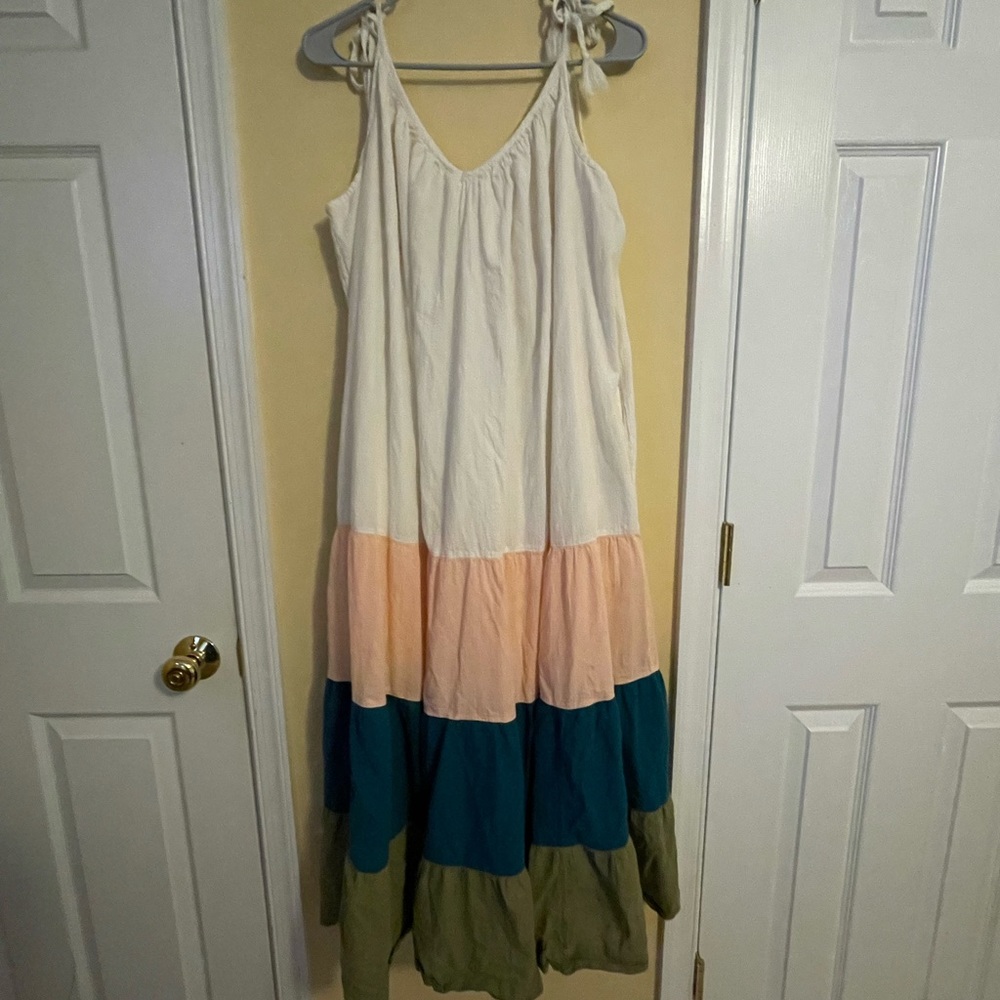 Old Navy | Color Block Dress | Size: XL | Pink, Blue, Green, and Cream